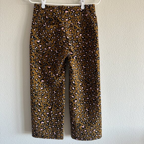 Maeve Anthropologie Tan Black Pink Cheetah Print Colette Cropped Wide Leg Pant - Picture 4 of 8